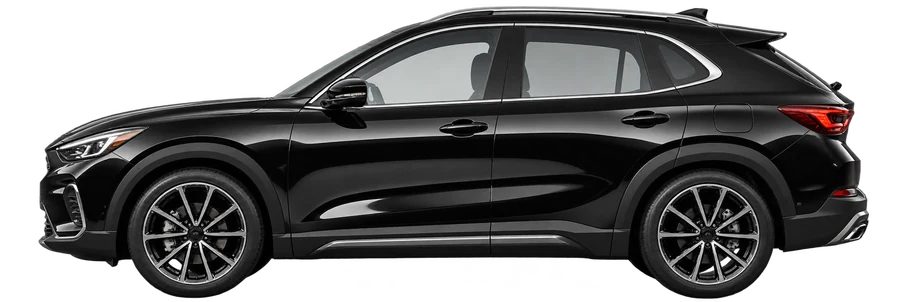 SUV compacta negra vista de lado